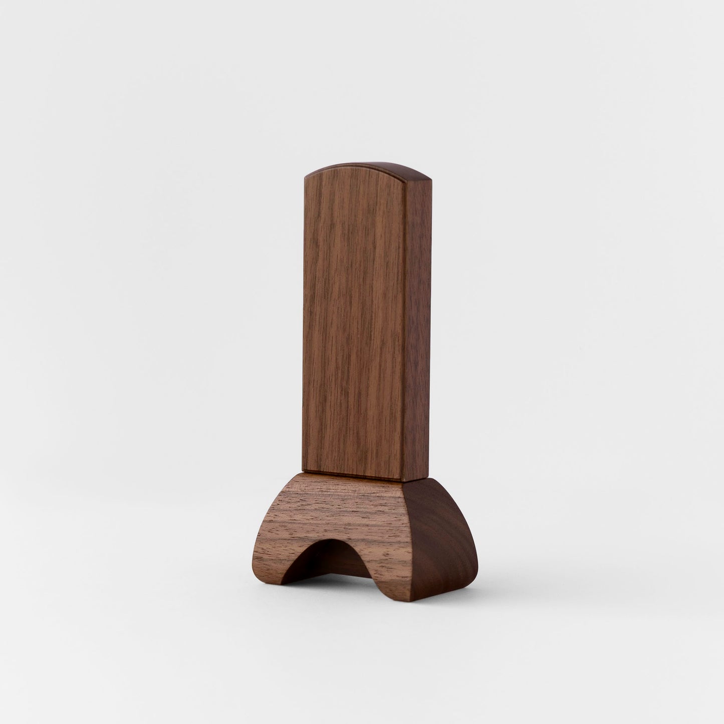 モダン位牌　つなぐ位牌・3.5寸・シャム柿×ウォールナット　斜め
